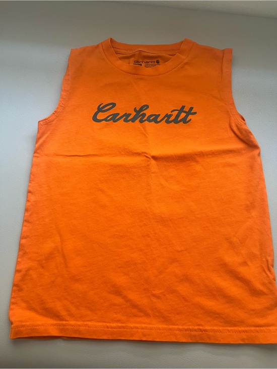 Carhartt Other - Carhartt Kids Bright Orange Sleeveless Logo Tank